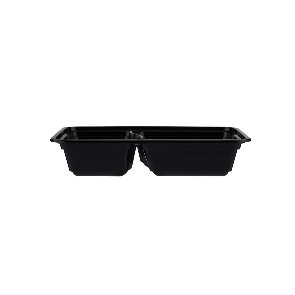 Heavy Duty Black Base Rectangular 2-Compartment Container - Image 5