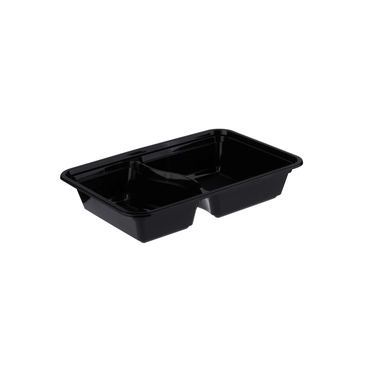 Heavy Duty Black Base Rectangular 2-Compartment Container - Image 6