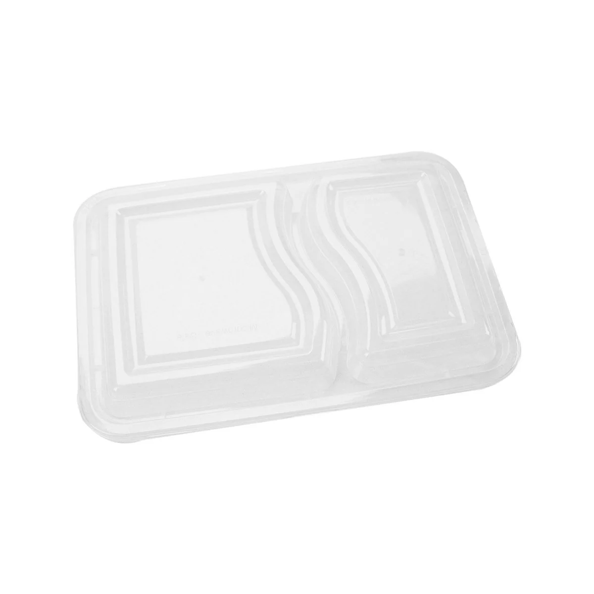 Heavy Duty Black Base Rectangular 2-Compartment Container - Image 7