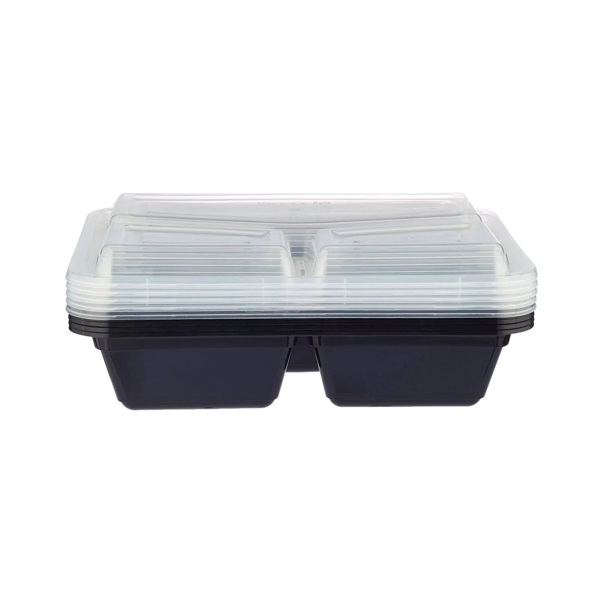 Heavy Duty Black Base Rectangular 3-Compartment Container 300 Pieces - Image 10
