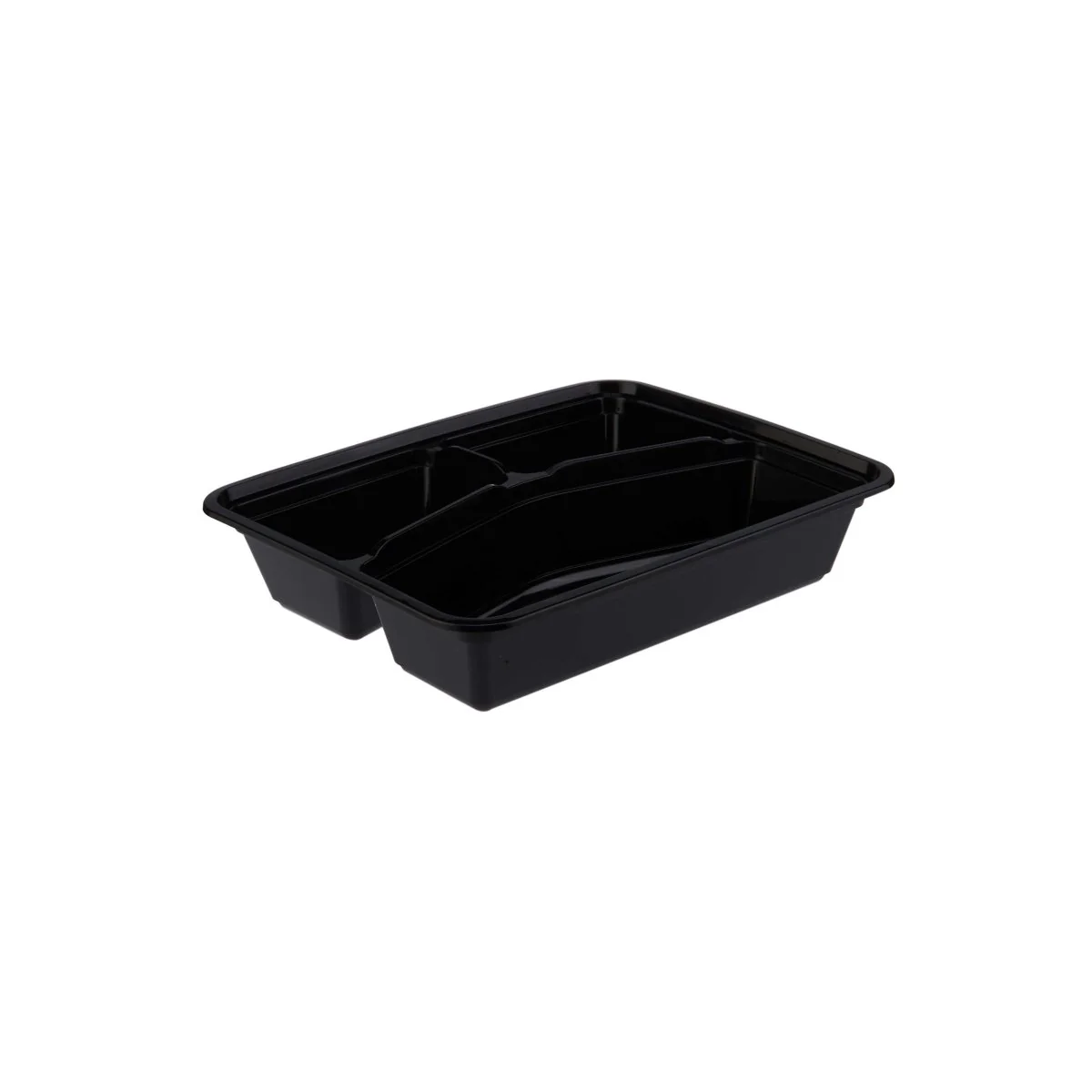Heavy Duty Black Base Rectangular 3-Compartment Container 300 Pieces - Image 8