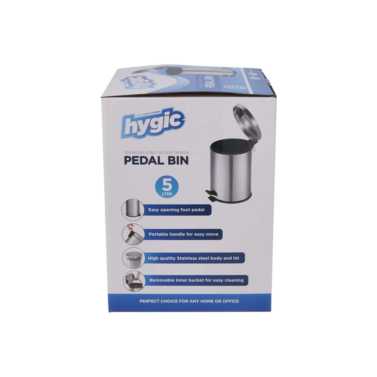Hygic Stainless Steel Pedal Bin | Dust Bin - Image 18