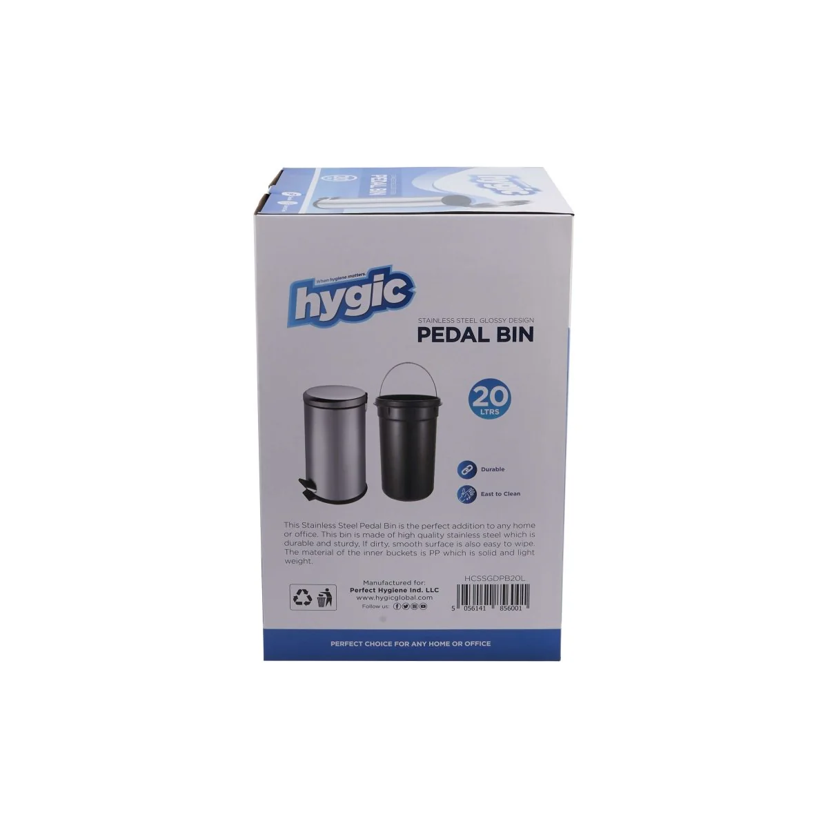 Hygic Stainless Steel Pedal Bin | Dust Bin - Image 36