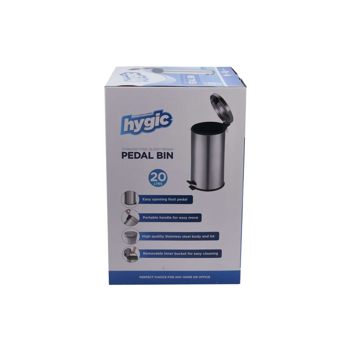 Hygic Stainless Steel Pedal Bin | Dust Bin - Image 37