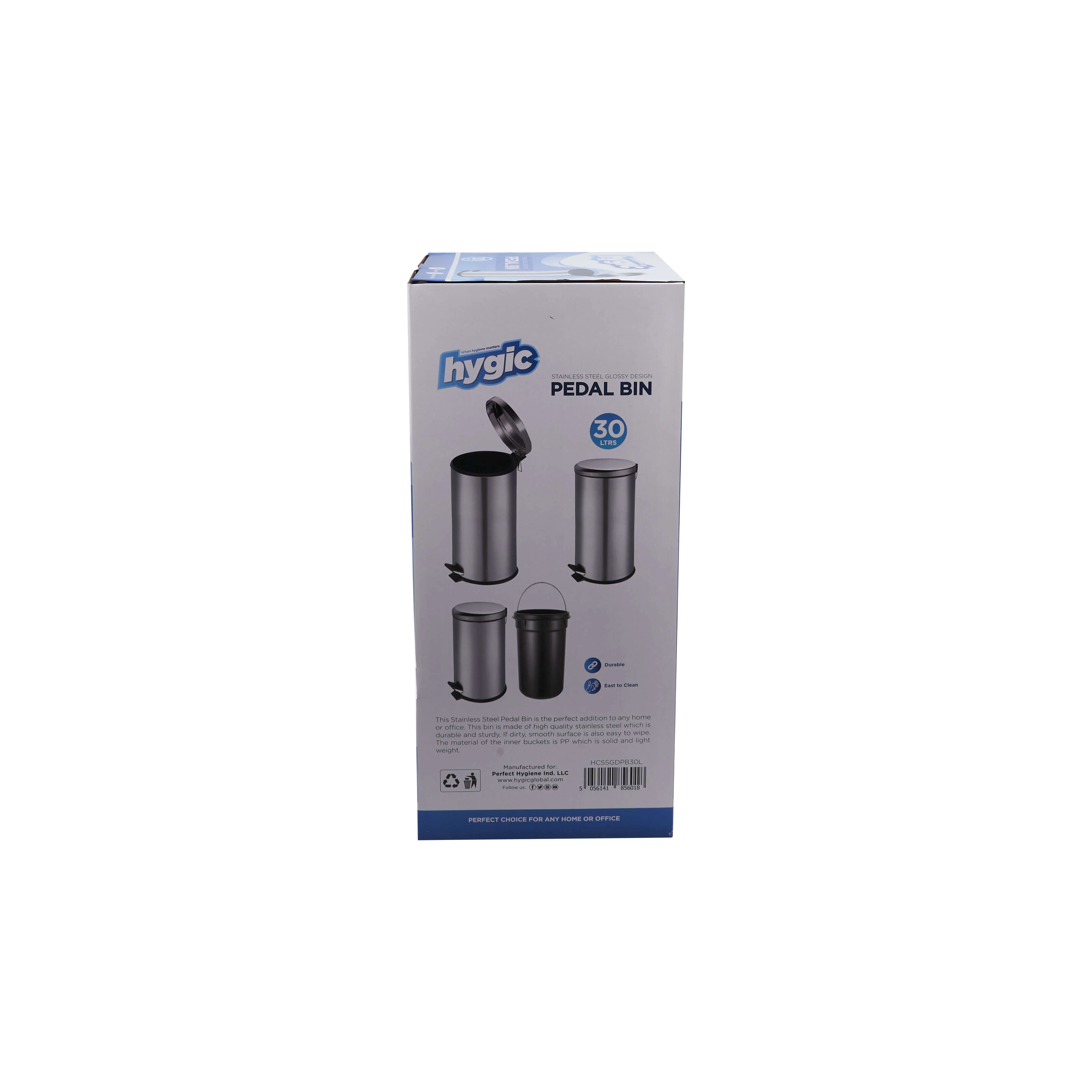 Hygic Stainless Steel Pedal Bin | Dust Bin - Image 44