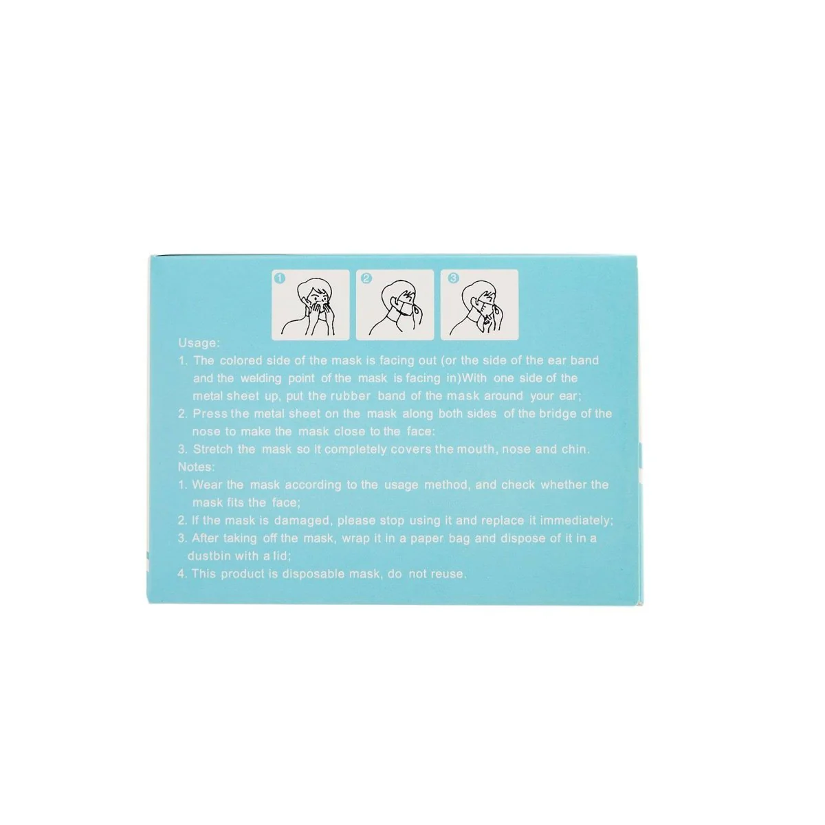 Kids Blue Face Mask 50 Pieces - Image 3