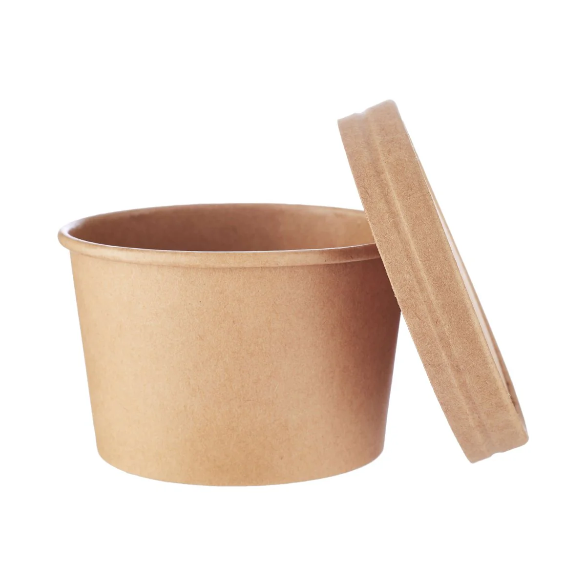 Kraft Paper Noodle Bowl with Kraft Lid - Image 2