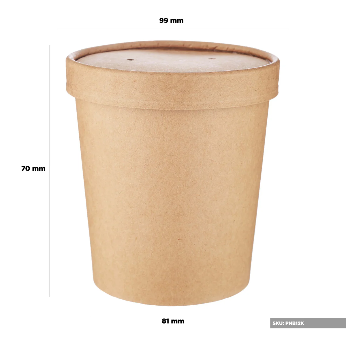 Kraft Paper Noodle Bowl with Kraft Lid - Image 7