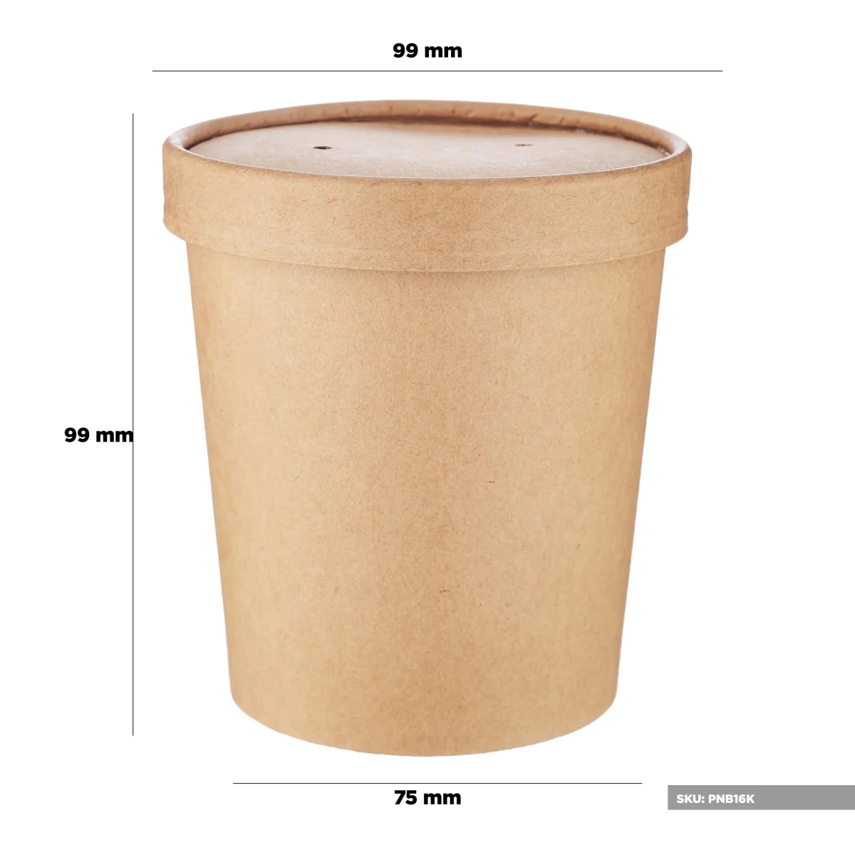 Kraft Paper Noodle Bowl with Kraft Lid - Image 9