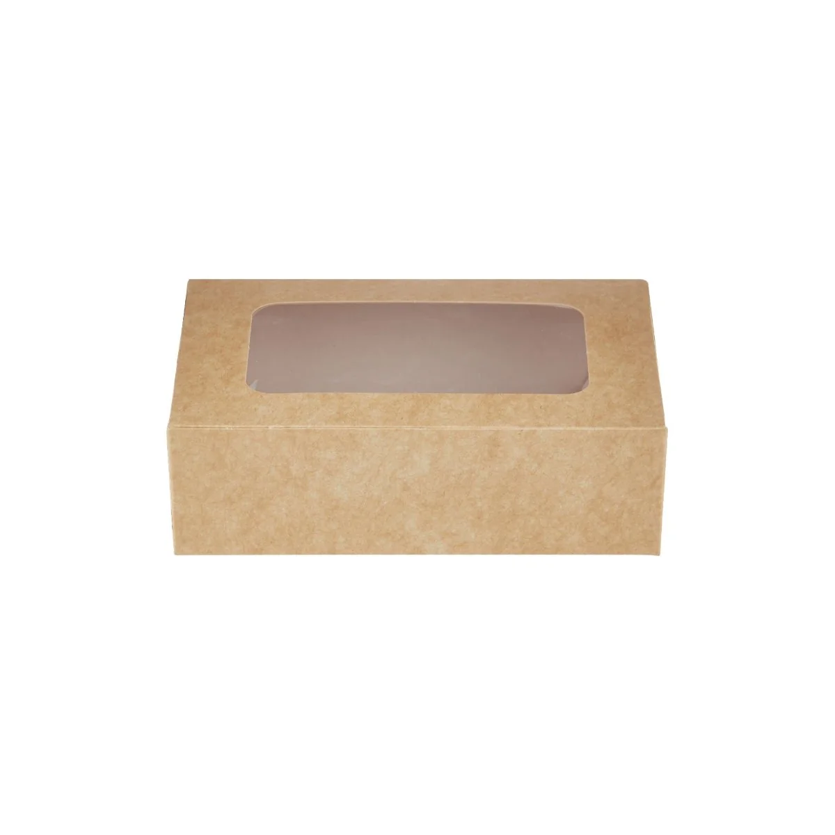 Kraft Rectangle Salad Box 17 x 11 cm with Window 250 Pieces - Image 3