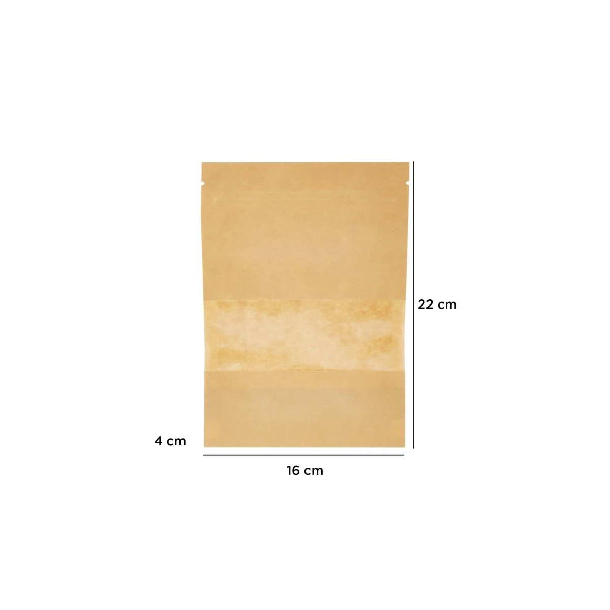 Kraft Resealable Paper Bag With Window 50 Pieces - Image 12