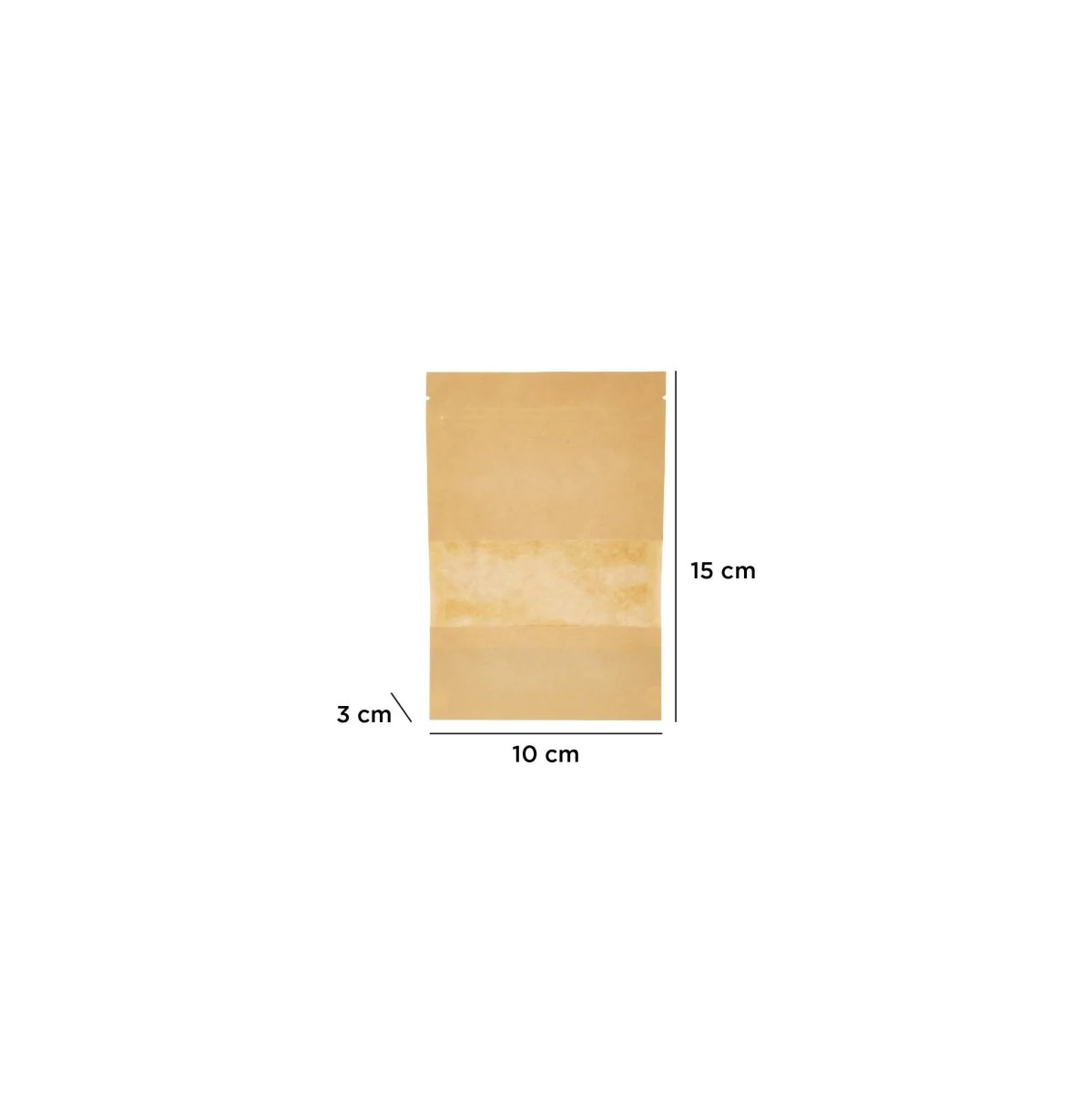 Kraft Resealable Paper Bag With Window 50 Pieces - Image 6