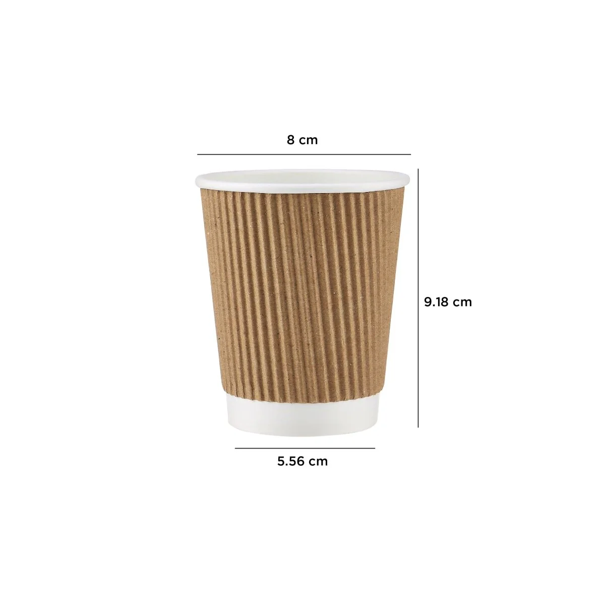 Kraft Ripple Paper Cups - Image 3