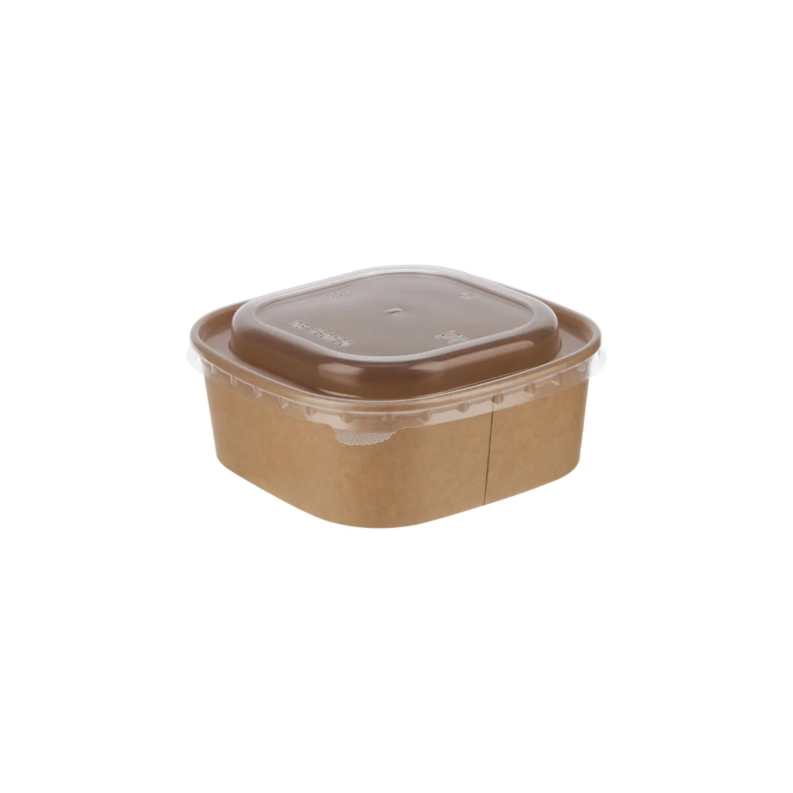 Kraft Square Container With Lid - Image 8