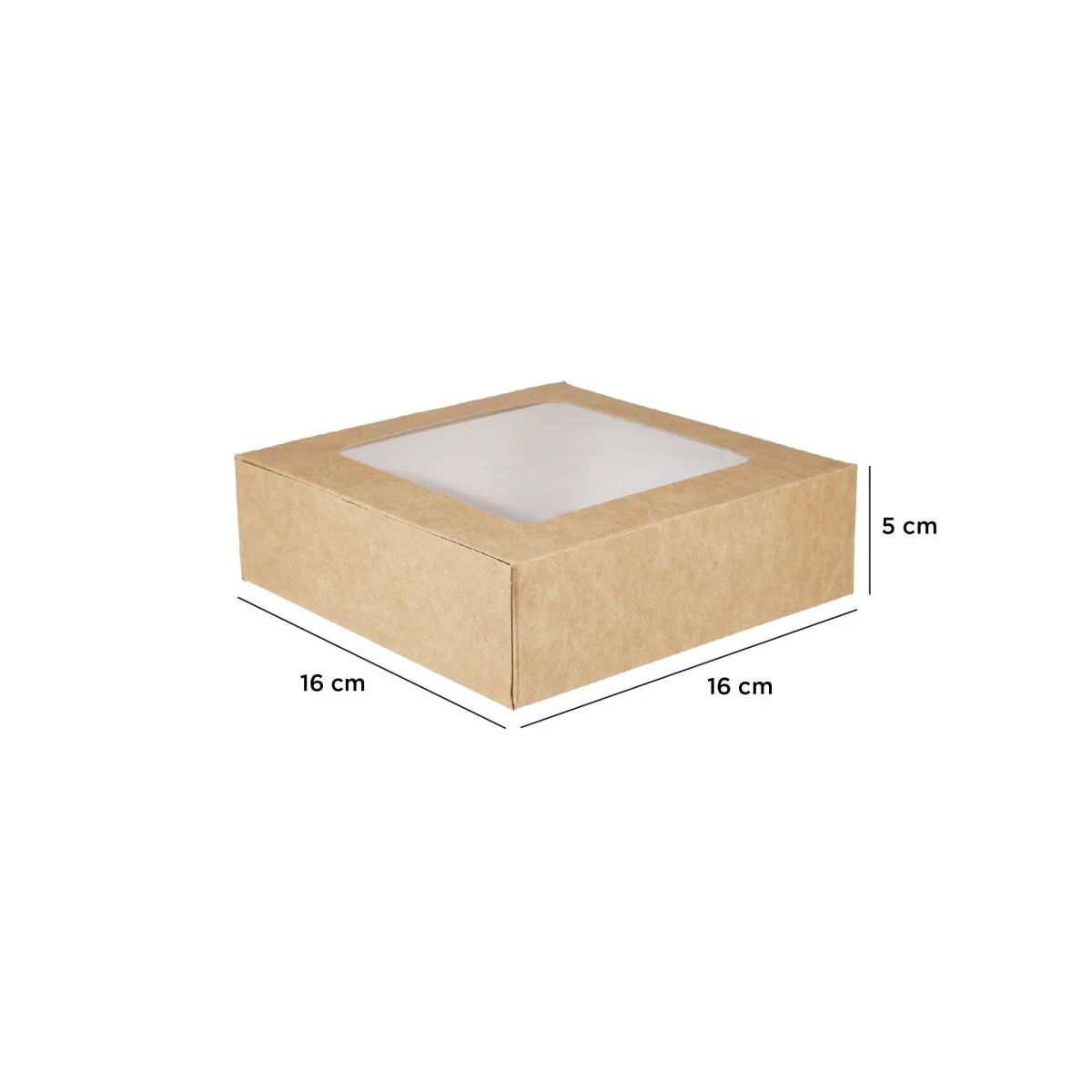 Kraft Square Salad Box with Window 250 Pieces - Image 16