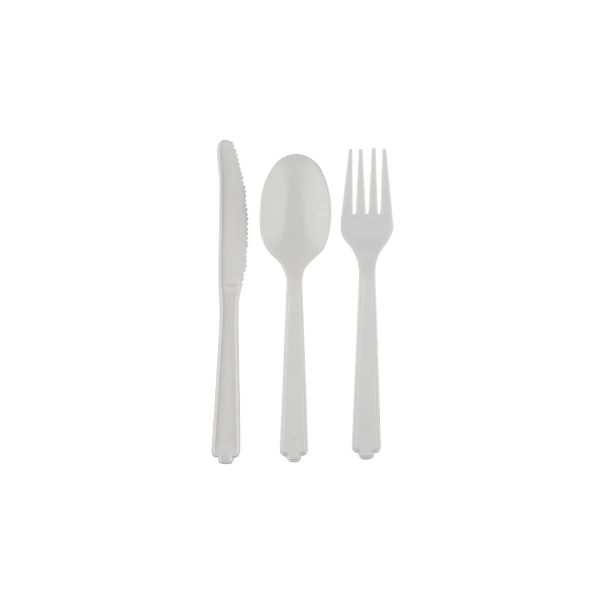 Medium Duty White PP Cutlery Set