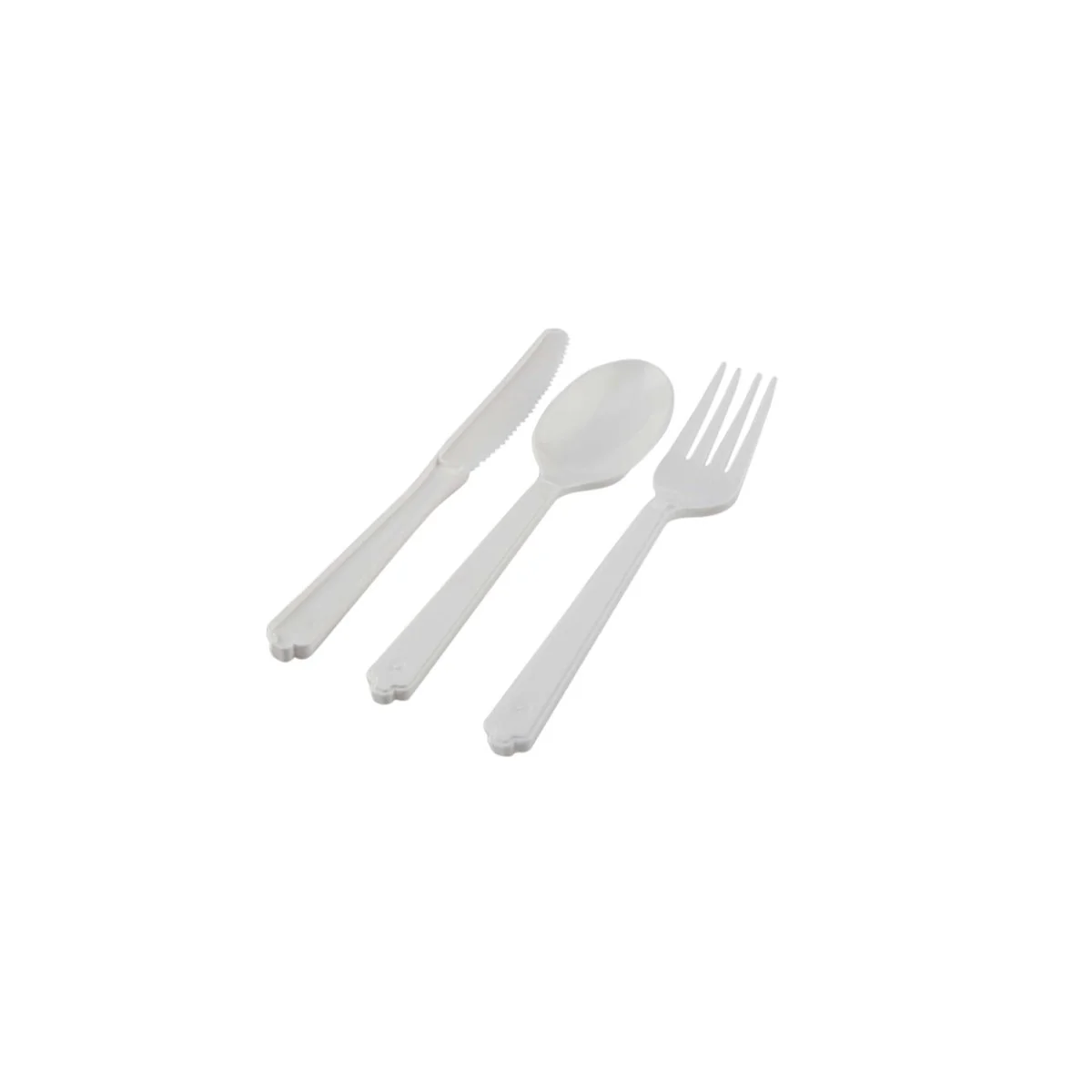 Medium Duty White PP Cutlery Set - Image 3