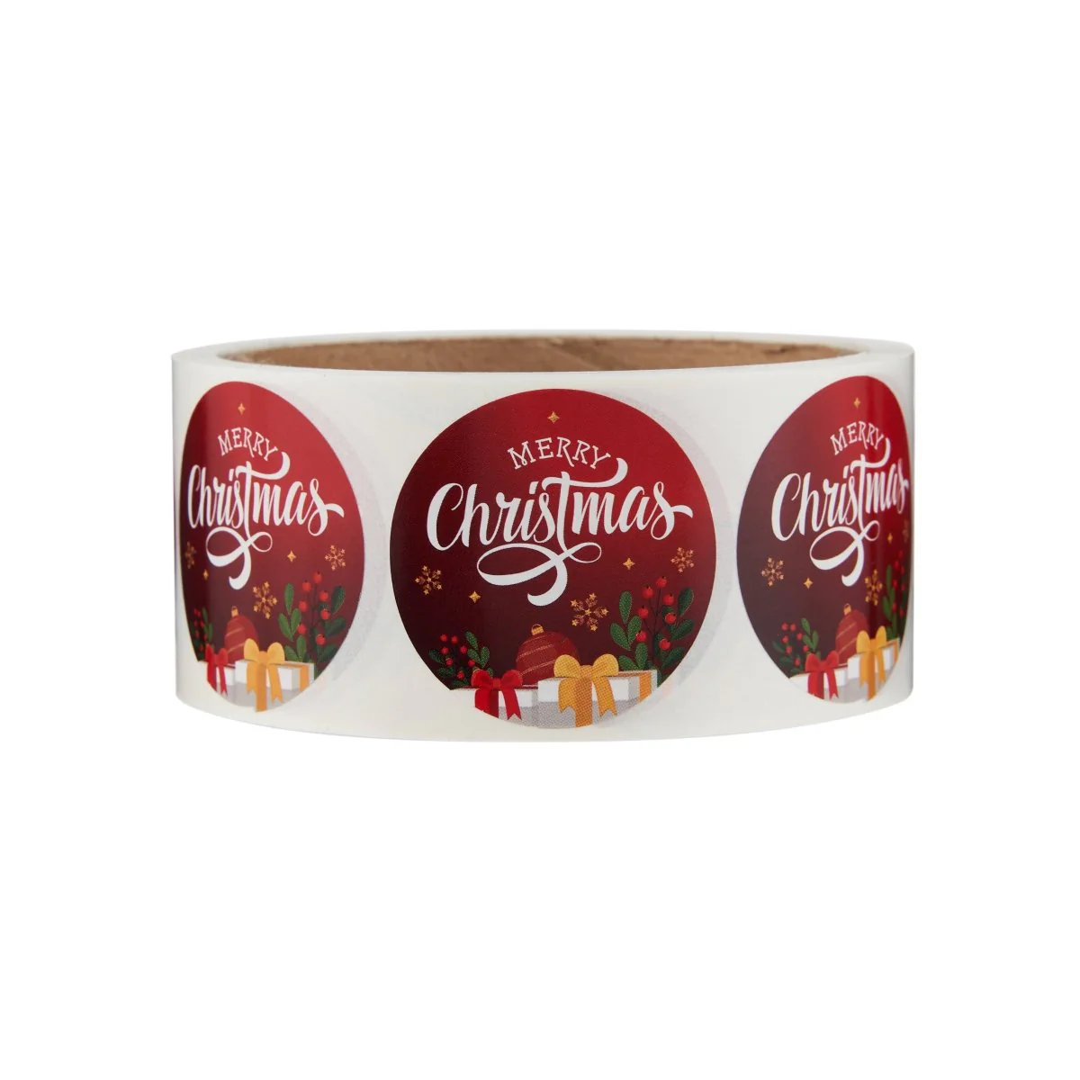 Merry Christmas Sticker Roll 250 Pieces x 2 Designs