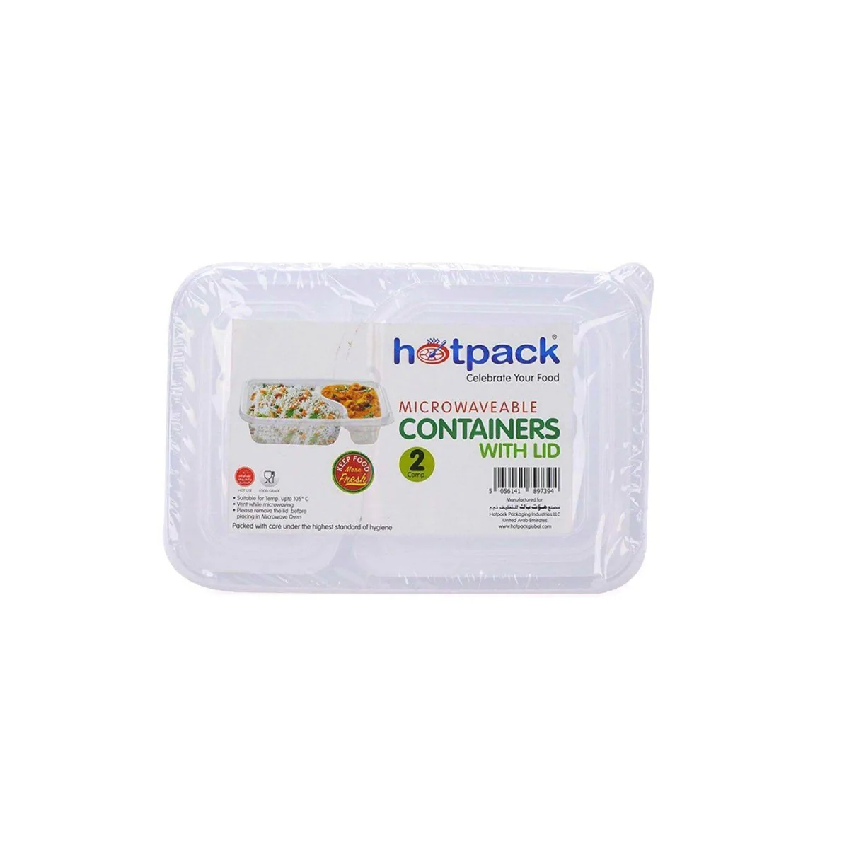 Microwaveable 2 Compartment Container With Lid - Image 4