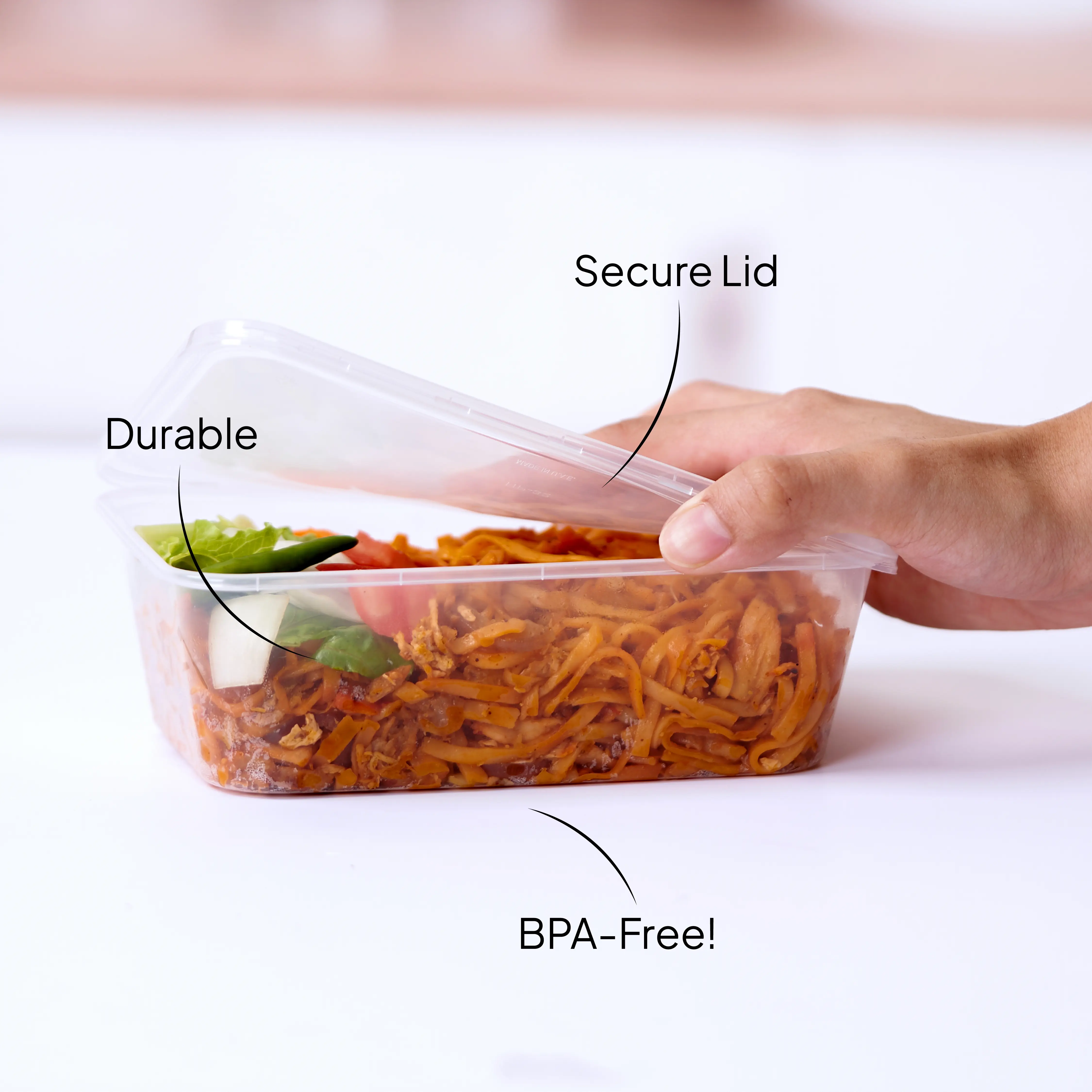 Microwaveable Twin Pack Container 750 ml With Lid 10 Pieces - Image 4