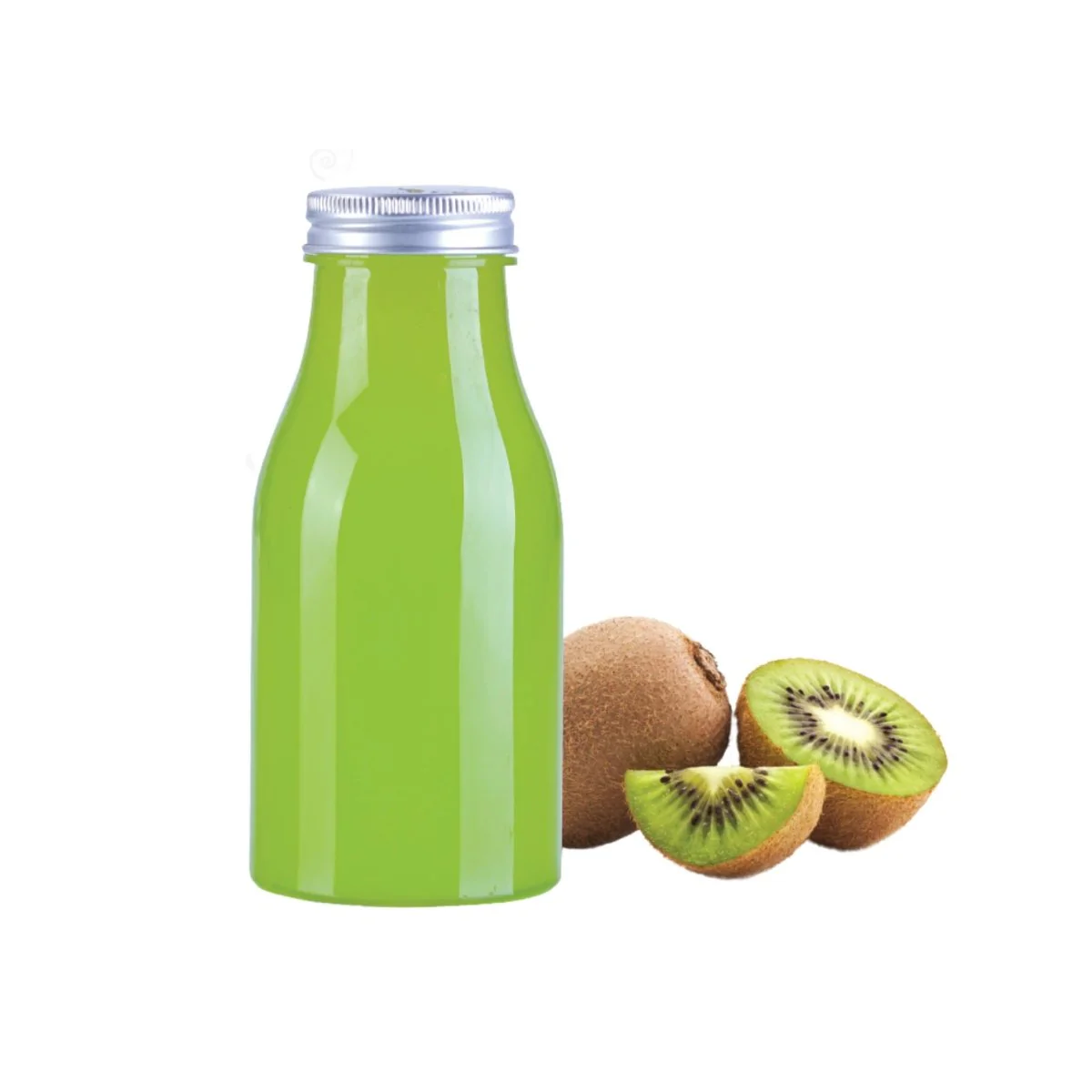 Milk Can Shape Juice Bottle with Silver Cap 330ml