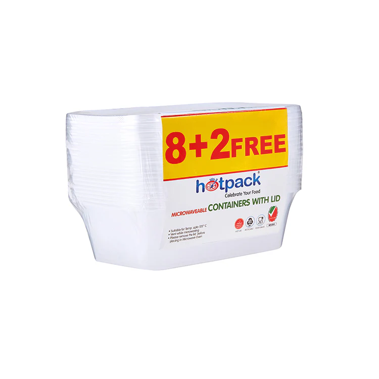 Offer Pack Clear Microwaveable Rectangle Container - Image 17