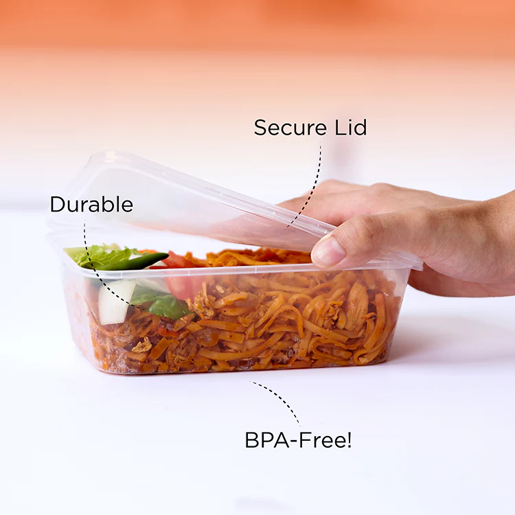 Offer Pack Clear Microwaveable Rectangle Container - Image 21