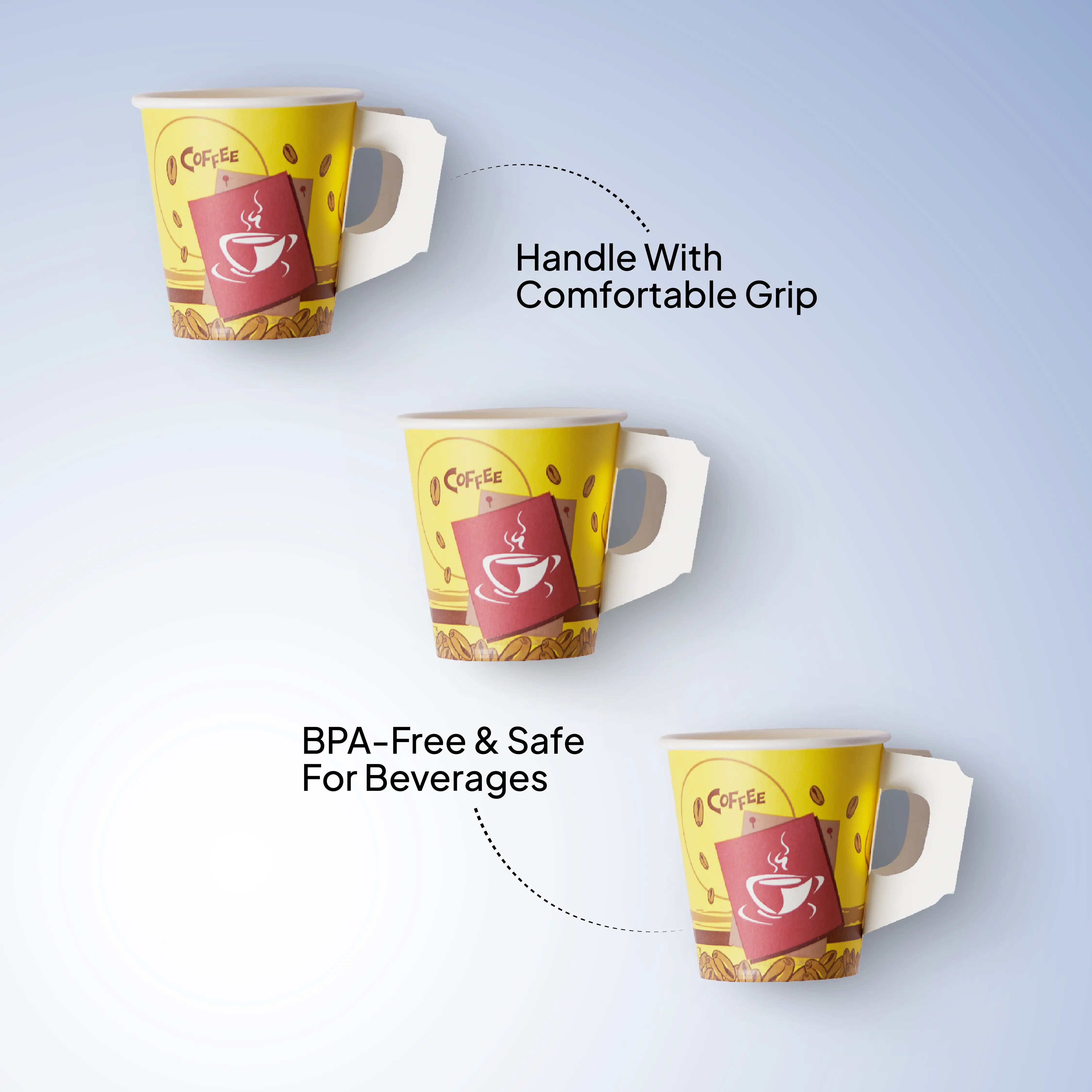 Offer Pack Single Wall Paper Cup With Handle - Image 6
