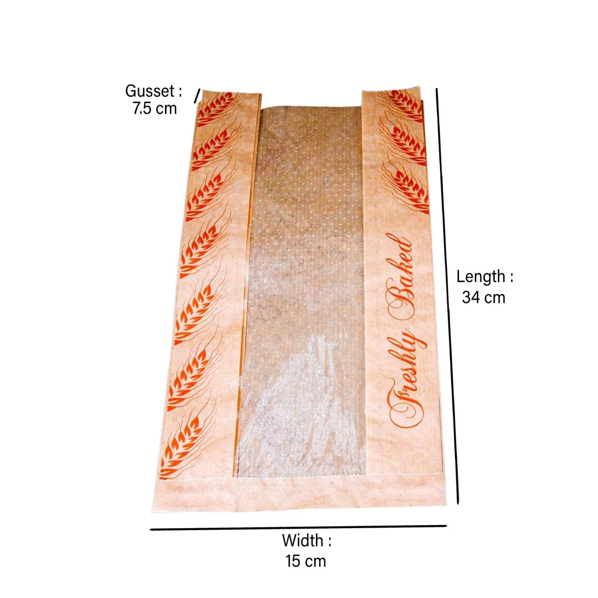 Paper Bread Bag With Window 1000 Pieces - Image 3