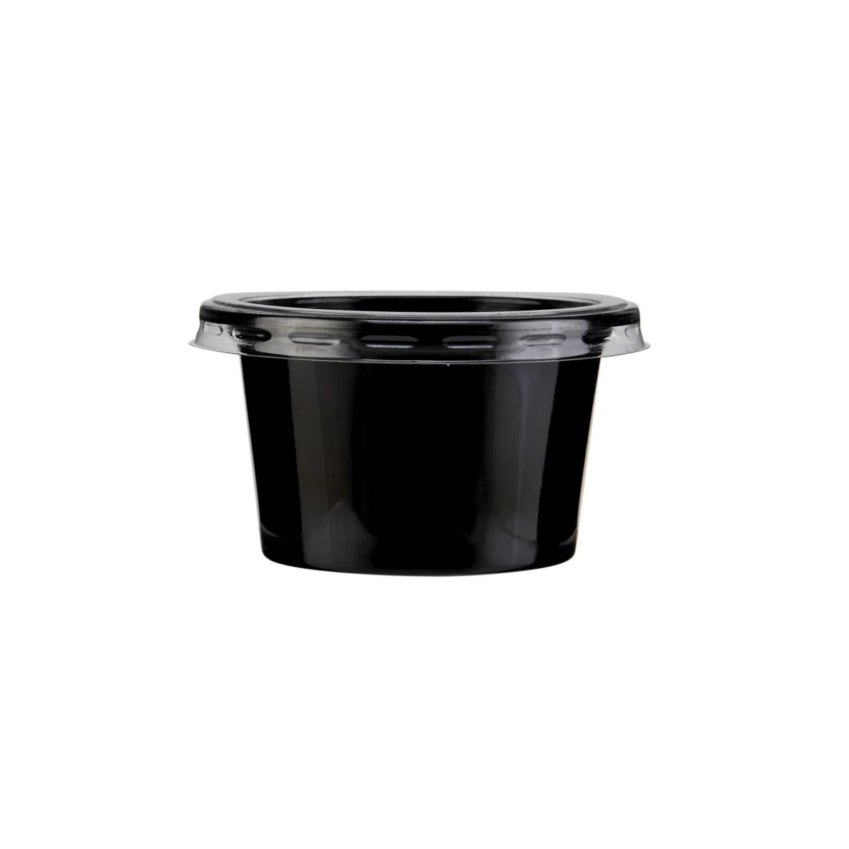 PET Black Base Portion Cup with Lid - Image 5