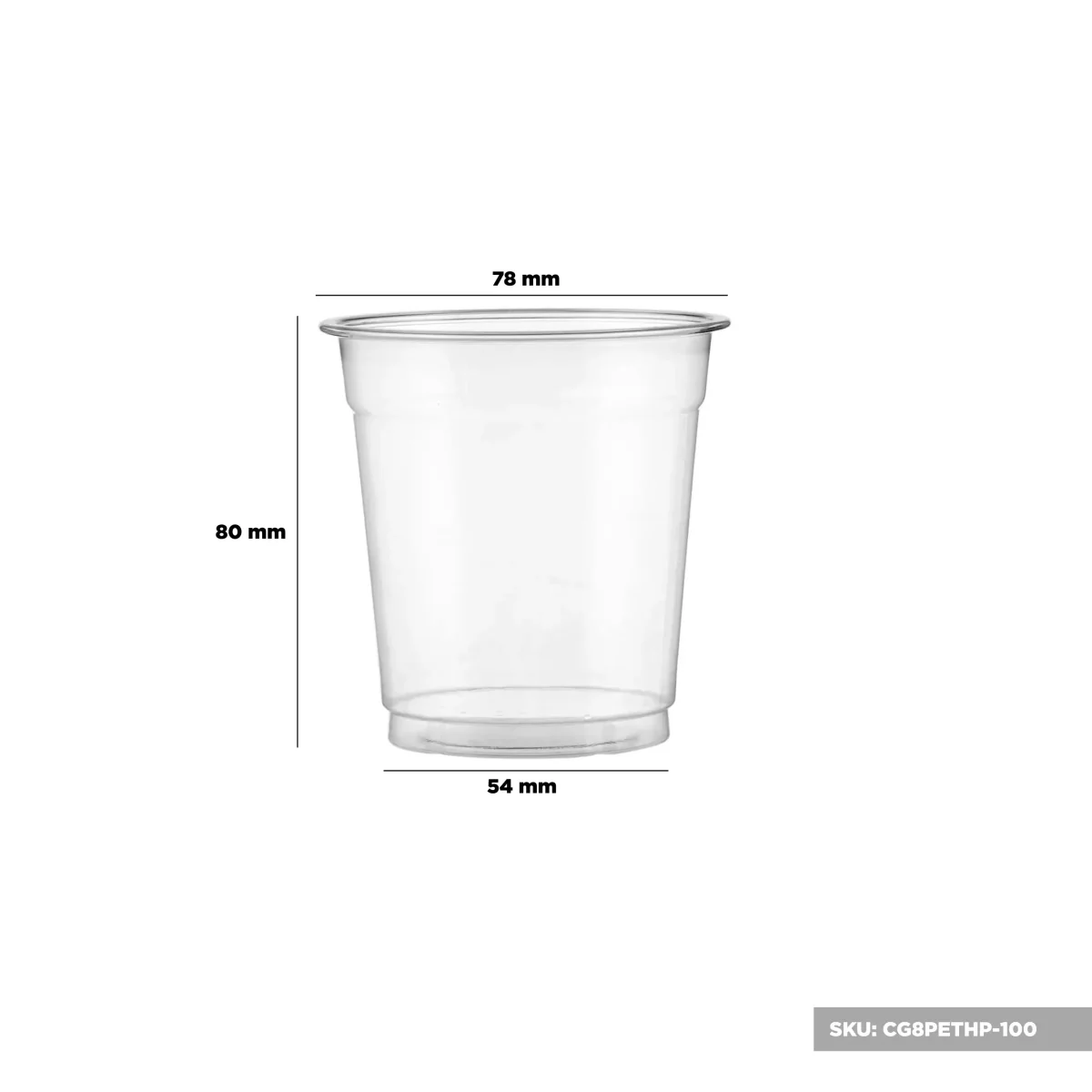 PET Clear Juice Cup 78 Diameter - Image 3
