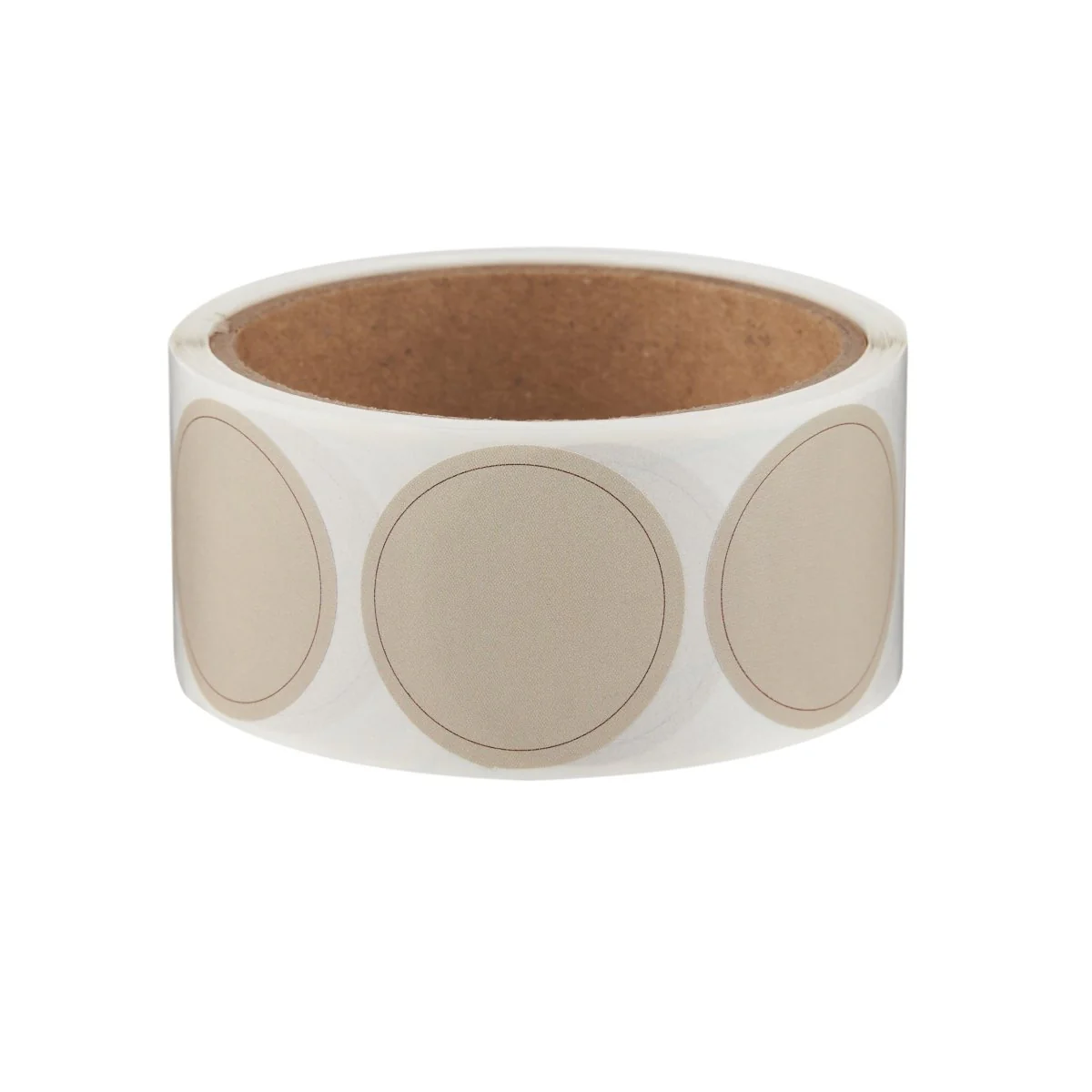Plain Beige Sticker Roll 250 Pieces - Image 2