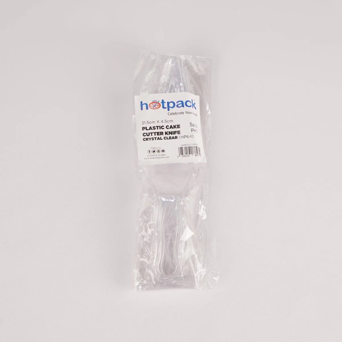 Plastic Cake Cutter Knife Crystal Clear Large Size 5 Pieces - Image 4