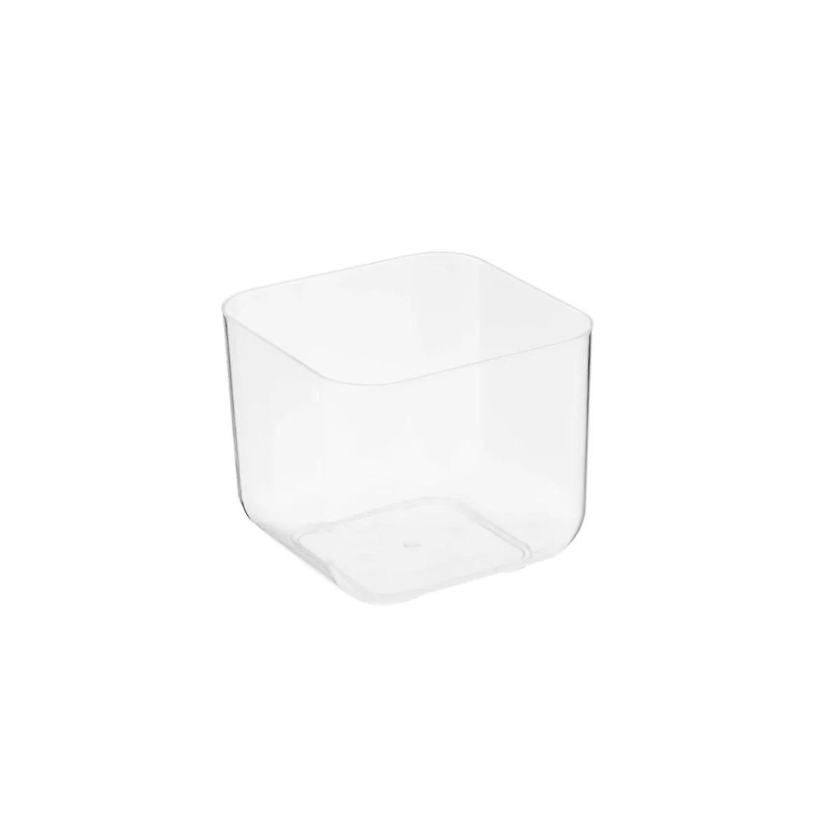 Plastic Clear Square Desert Cup - Image 3
