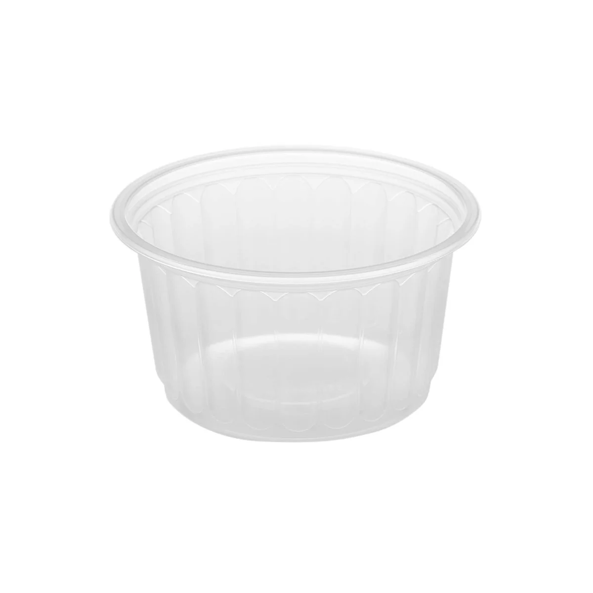 Plastic Ribbed Clear Round Container - Image 10