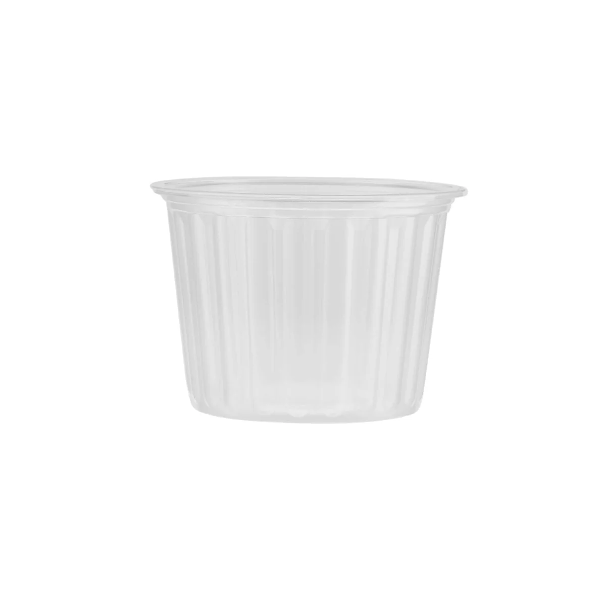 Plastic Ribbed Clear Round Container - Image 13
