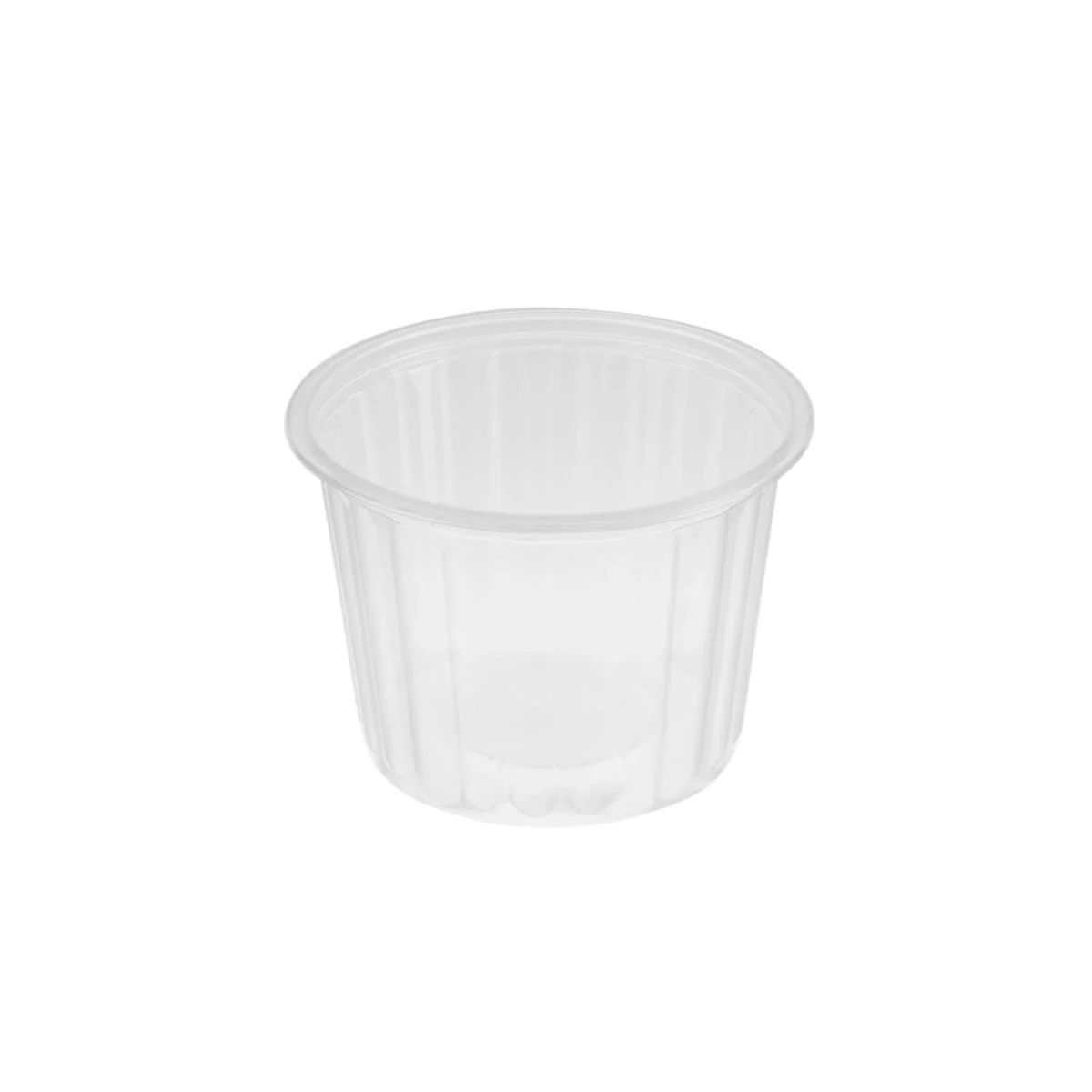 Plastic Ribbed Clear Round Container - Image 14