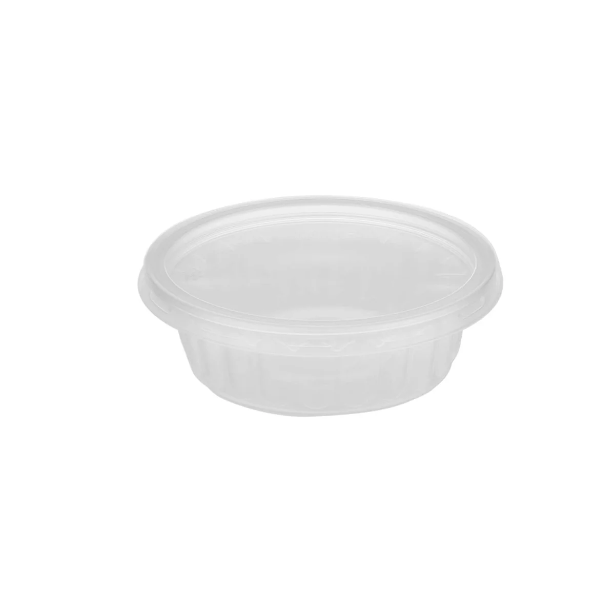Plastic Ribbed Clear Round Container - Image 4