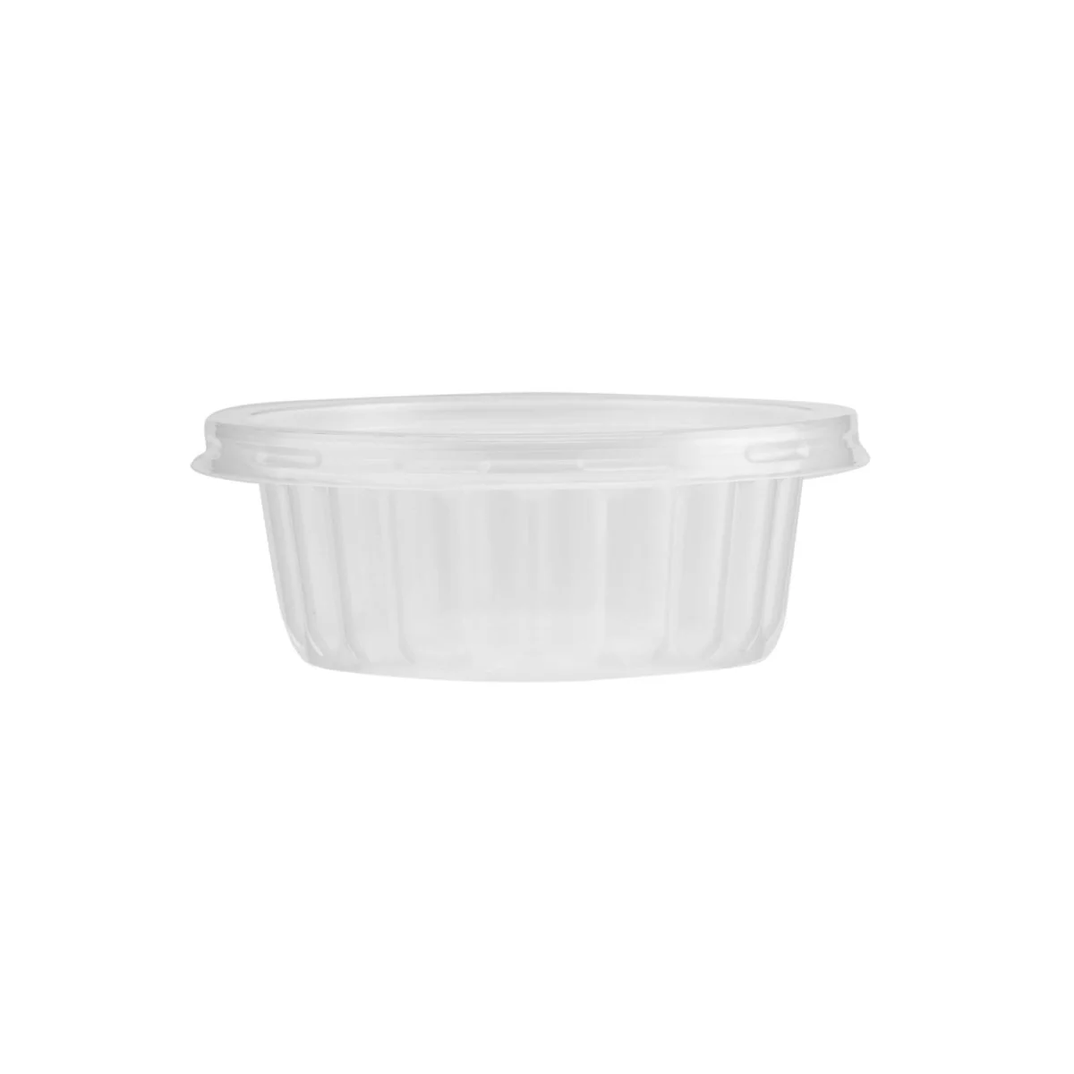 Plastic Ribbed Clear Round Container - Image 7