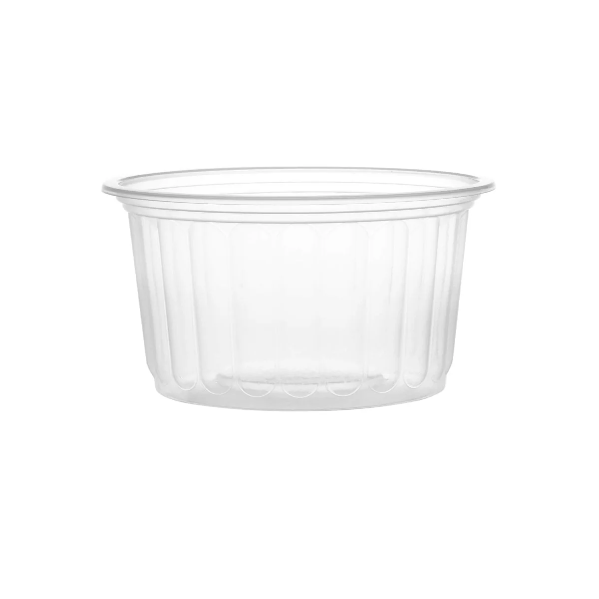 Plastic Ribbed Clear Round Container - Image 9
