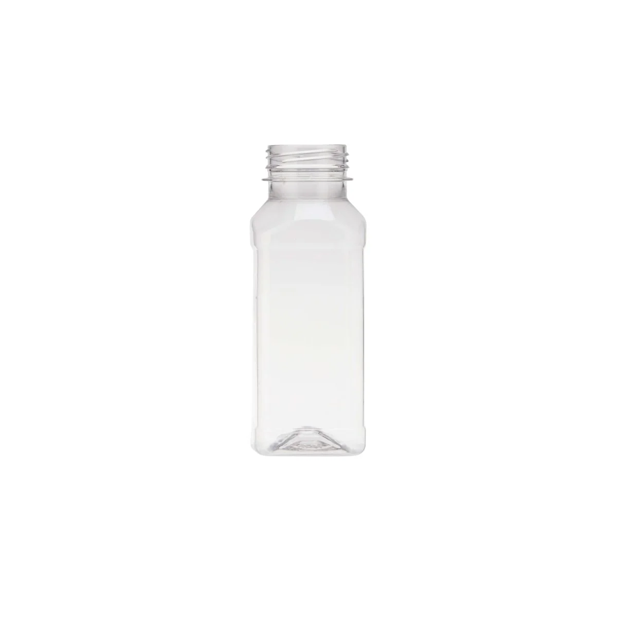 Plastic Square Bottle with Black Cap - Image 10