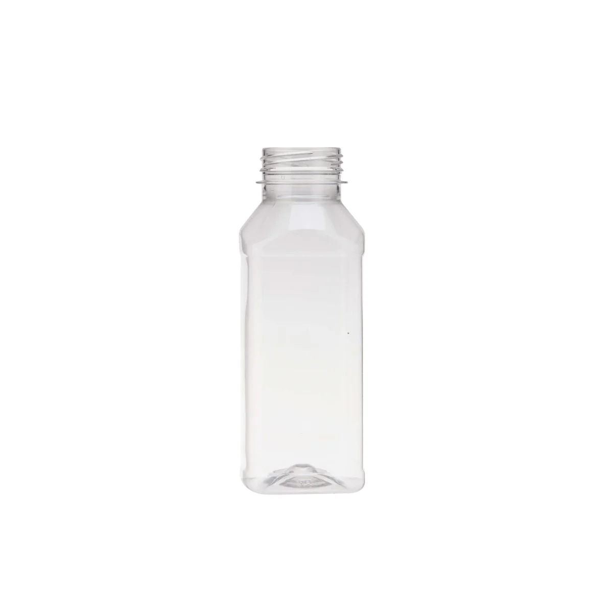 Plastic Square Bottle with Black Cap - Image 11