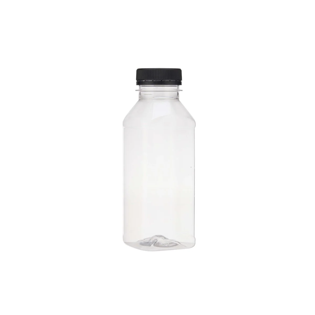 Plastic Square Bottle with Black Cap - Image 13
