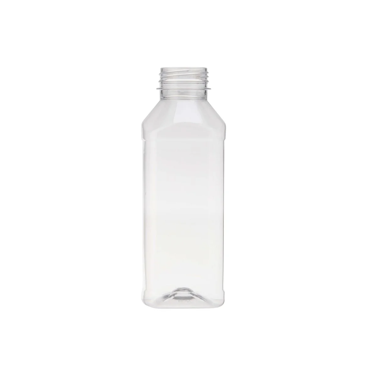 Plastic Square Bottle with Black Cap - Image 15