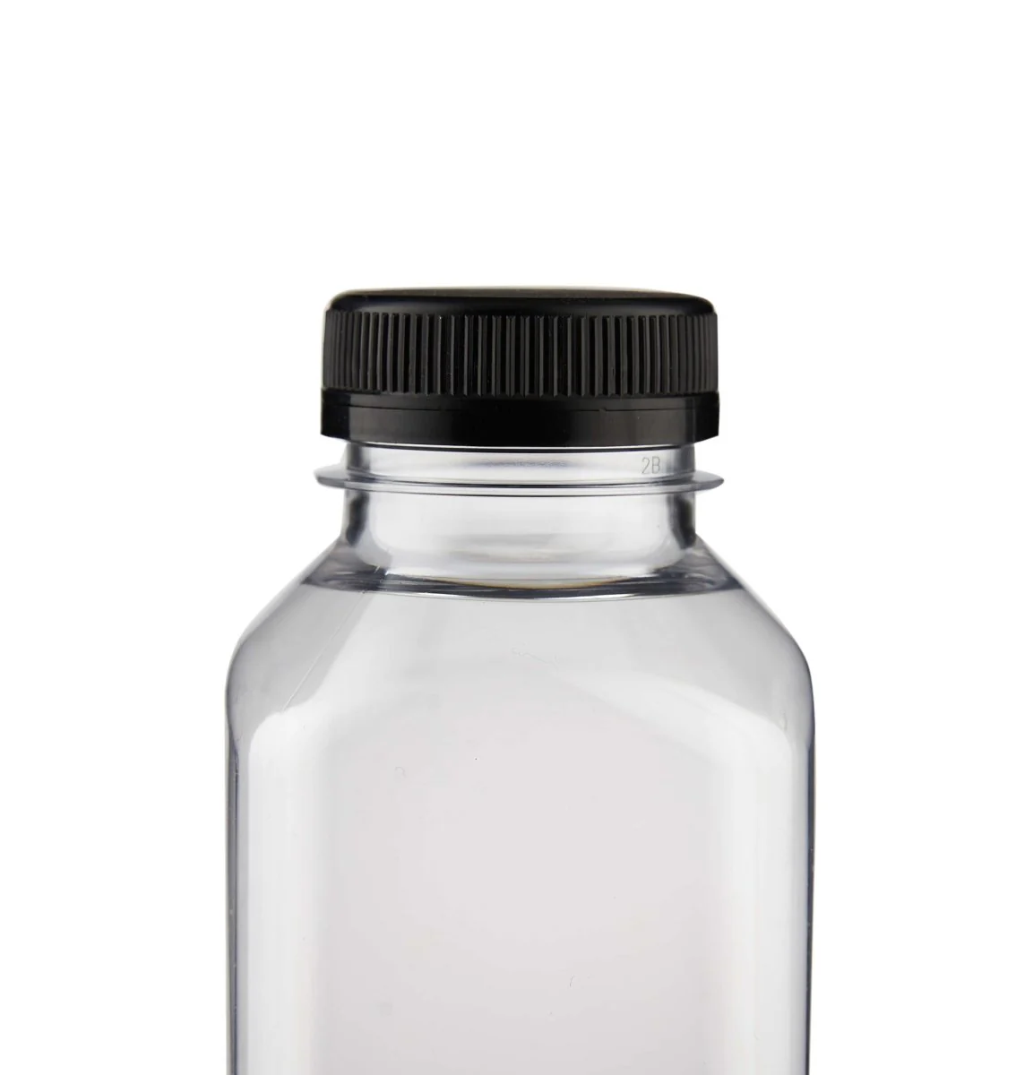 Plastic Square Bottle with Black Cap - Image 16