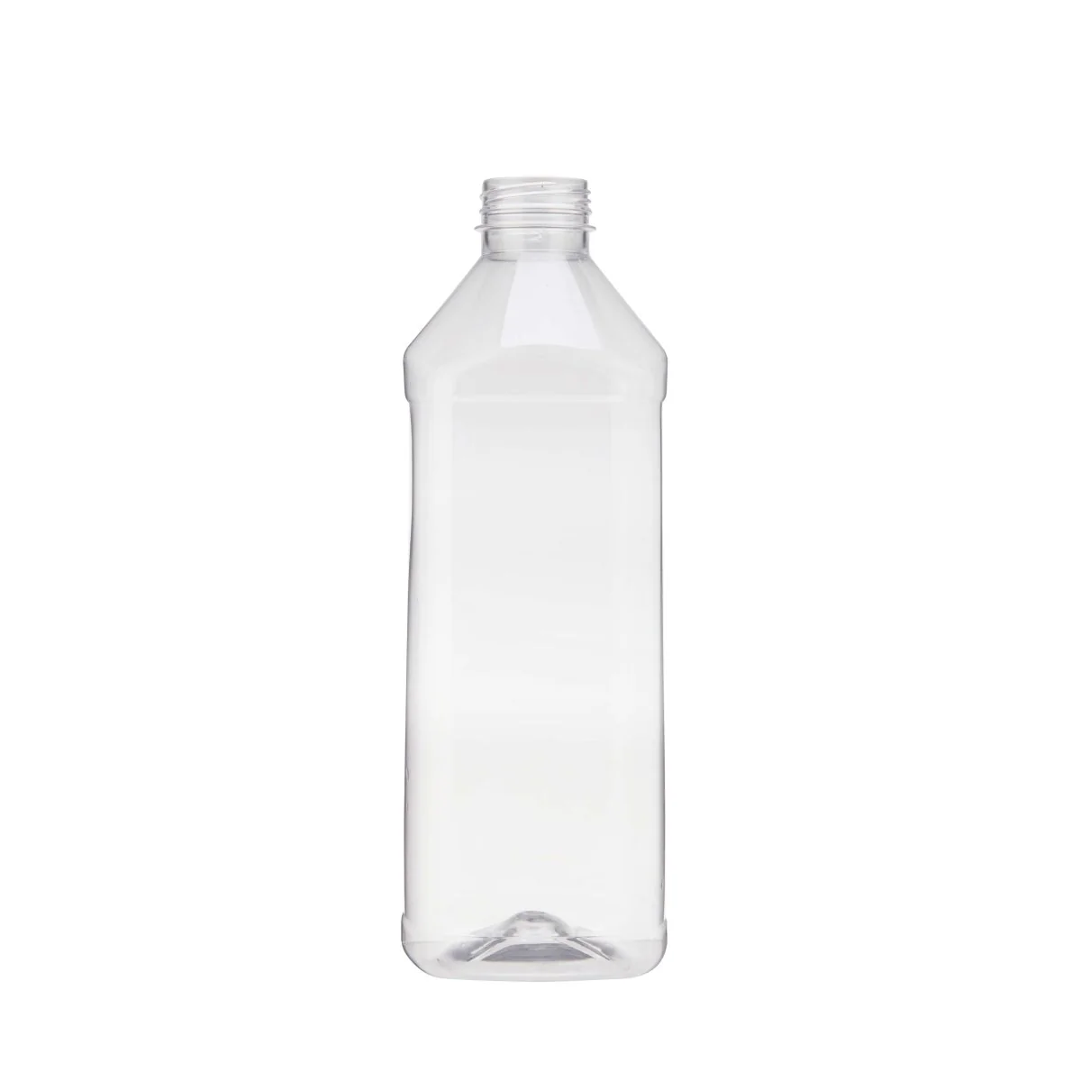 Plastic Square Bottle with Black Cap - Image 18
