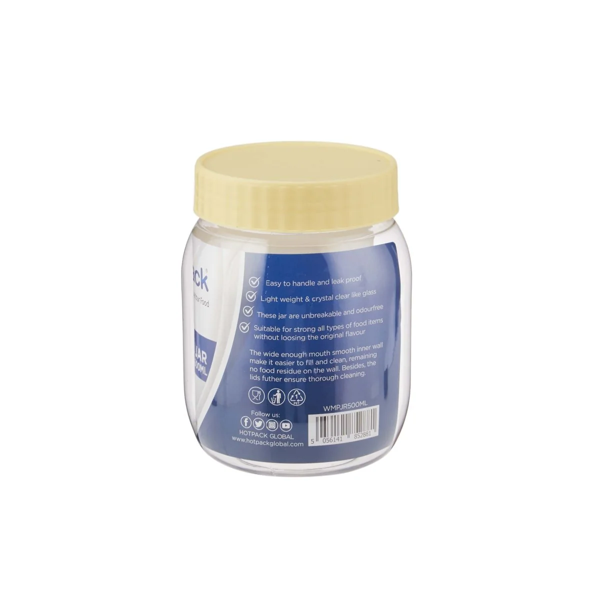 Plastic Storage Jar With Lid - Image 3