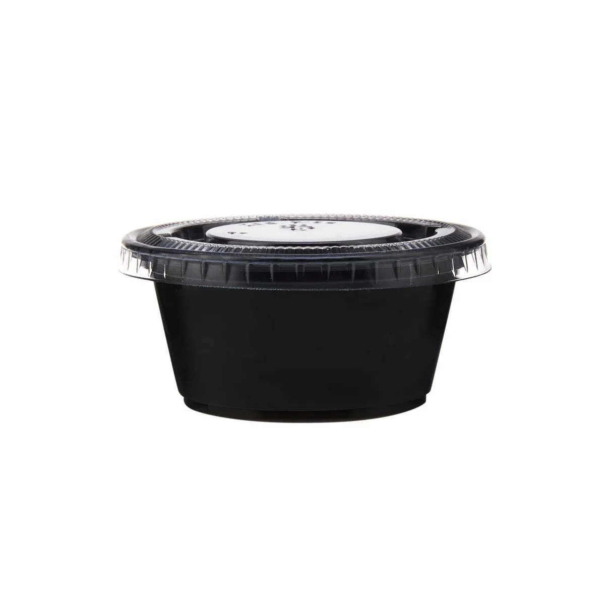 PP Black Base Portion Cup with Lid - Image 5