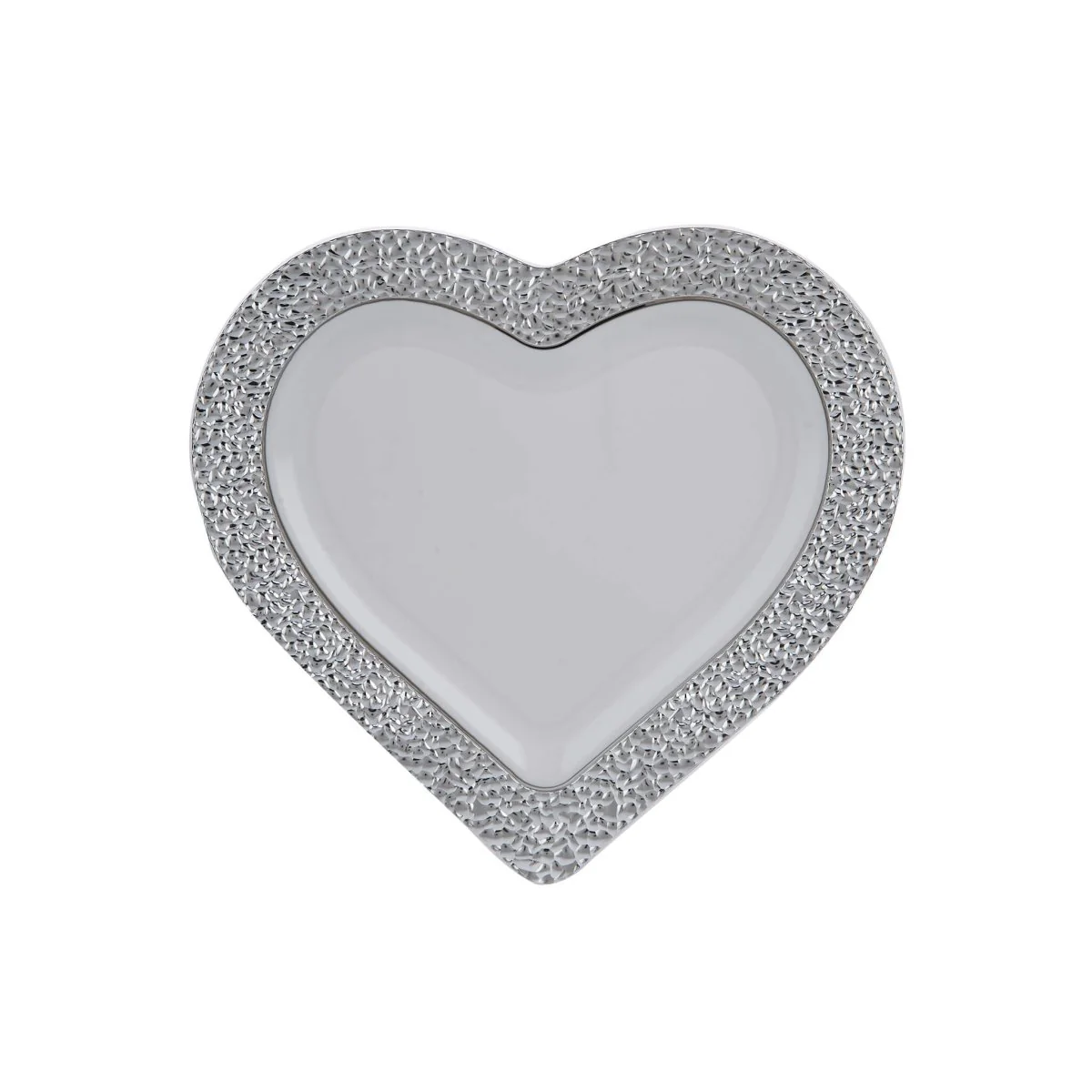 Premium Design Heart Plate with Silver Rim 10 Pieces - Image 5