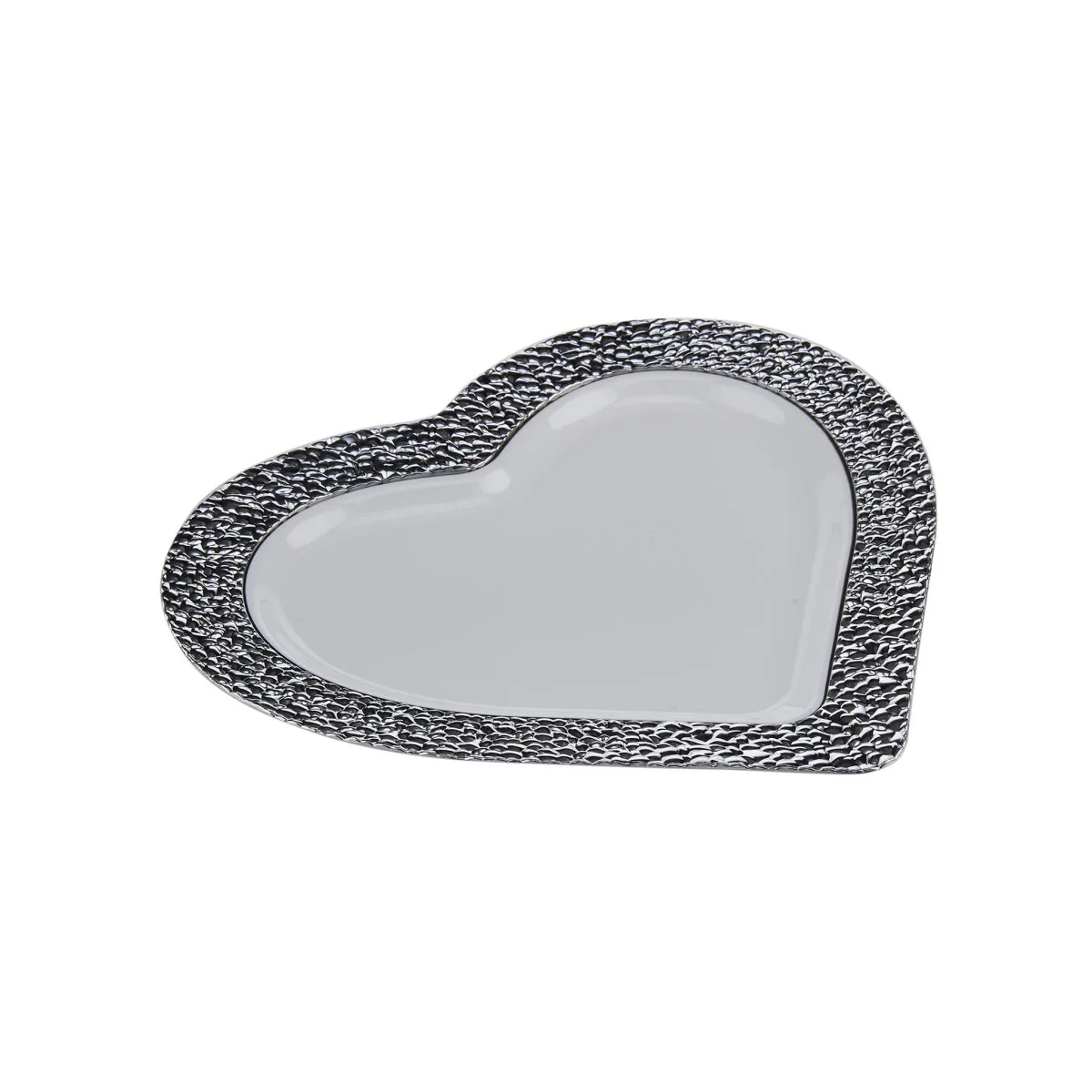Premium Design Heart Plate with Silver Rim 10 Pieces - Image 6